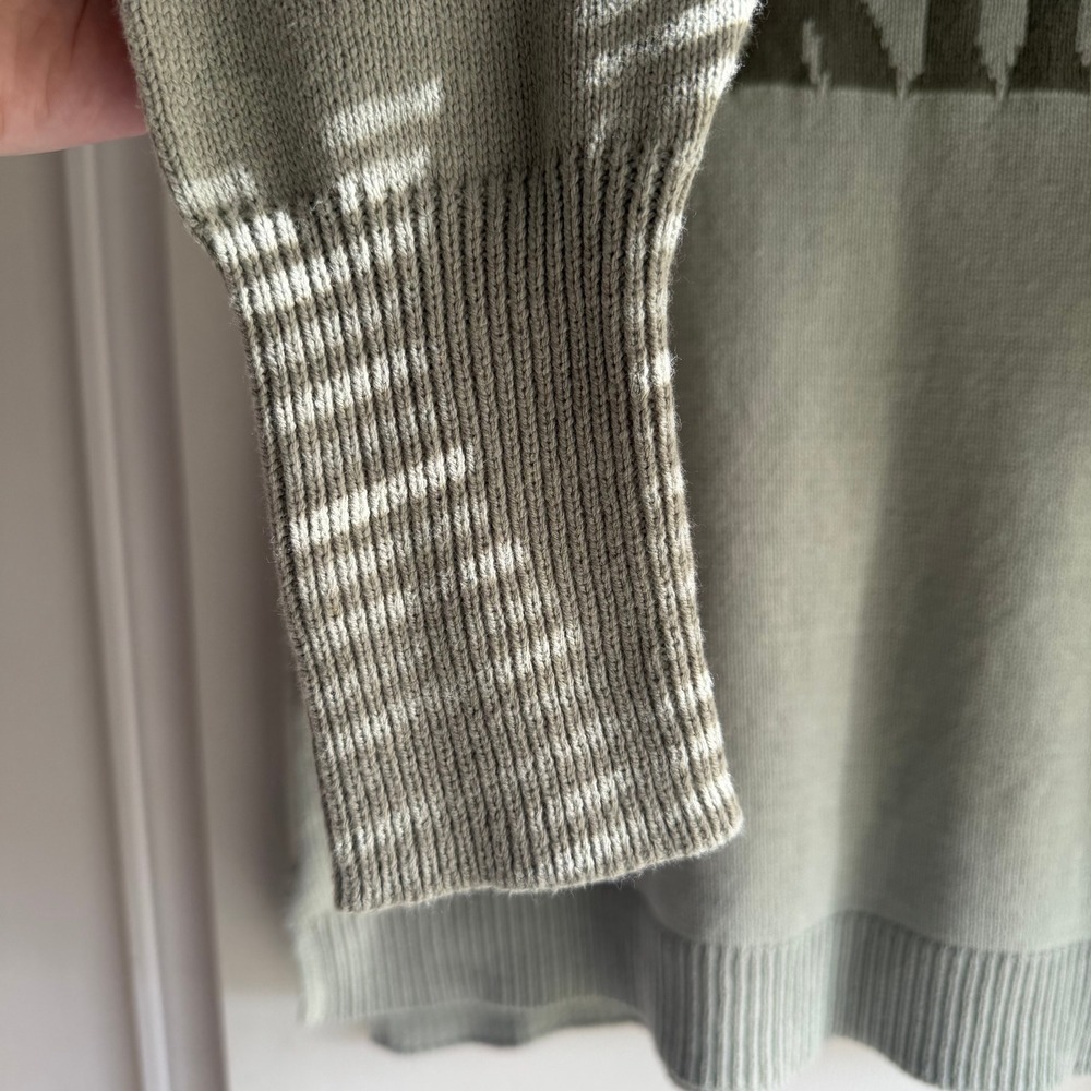 Sincerely Jules Be Kind Crewneck Sweater Light Green Knit Pullover Medium - Picture 3 of 9